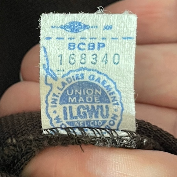 Vintage Authentic 70s Brown Knit Shirtdress Dagger Collar Mad Men Size 6/8 - Picture 10 of 10